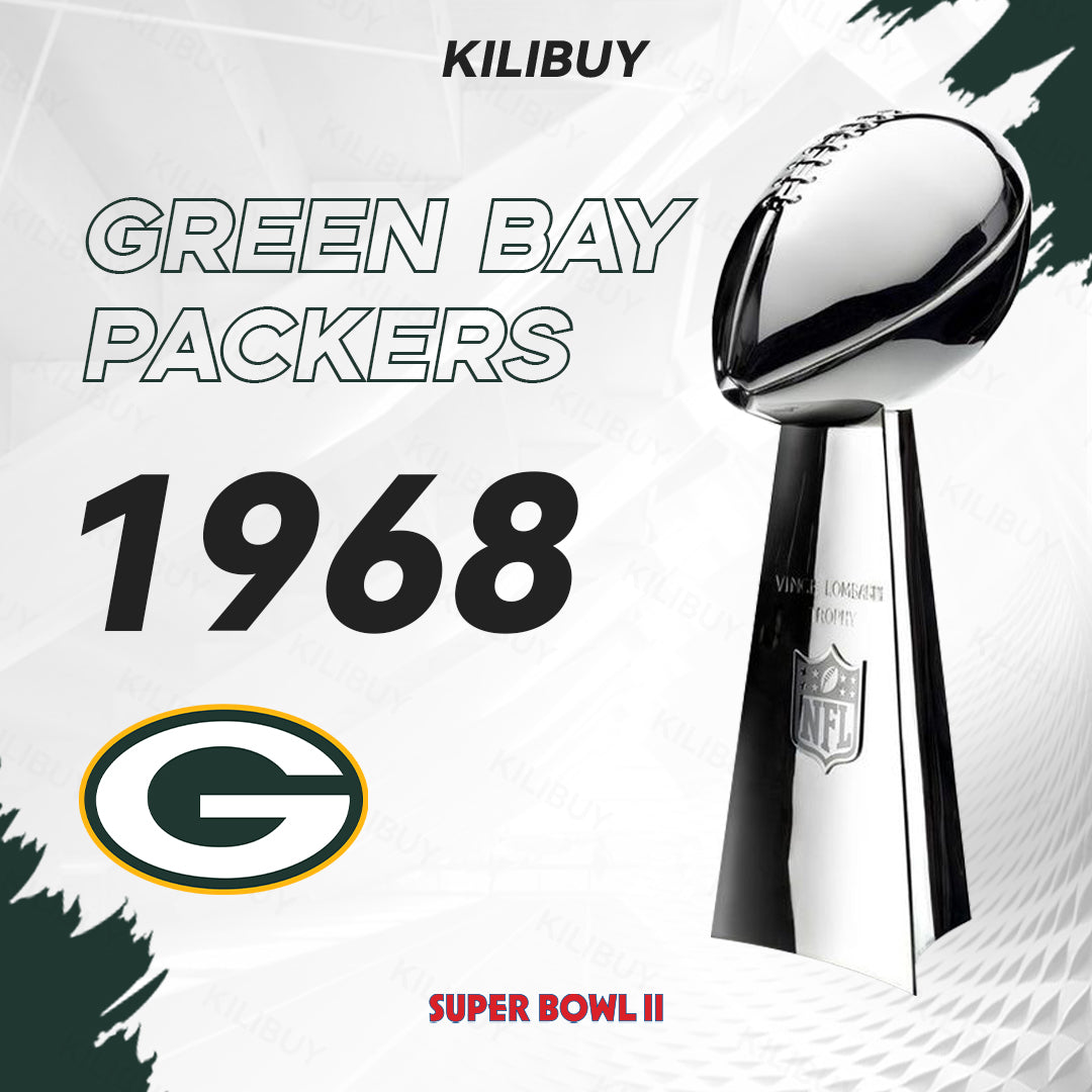 [NFL]1968 Vince Lombardi Trophy, Super Bowl 2, II Green Bay Packers