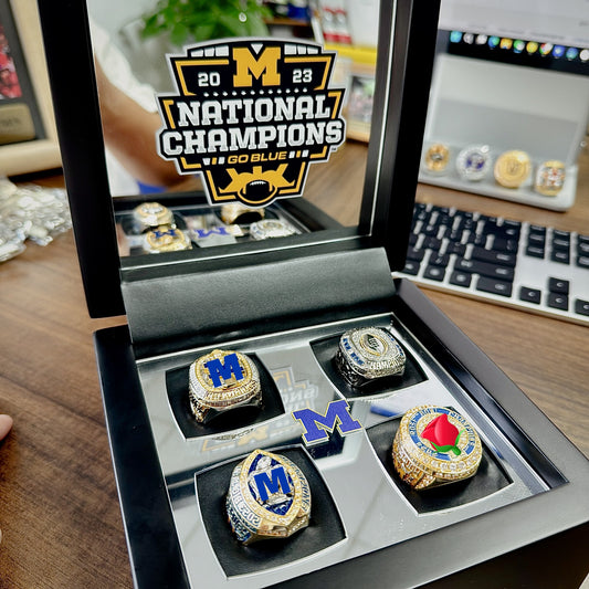 [ Premium Series]Wolverines Go Blue 2024 perfect season 4 championship rings set