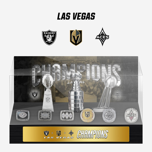 Las Vegas Championship Trophy and Rings Display Case