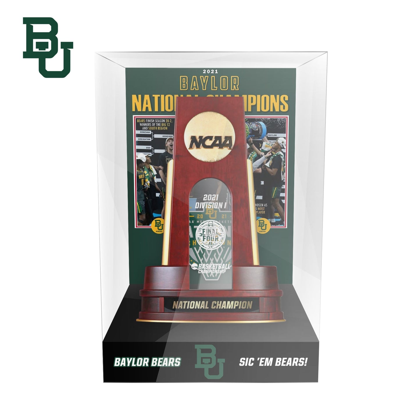 2008-2024 NCAA Basketball With Acrylic Case 12cm/4.7in height