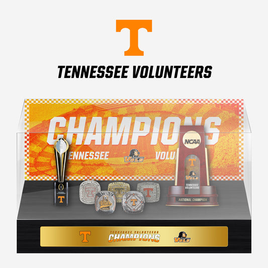 Tennessee Volunteers College NCAA Baseball Championship Trophy And Ring Display Case