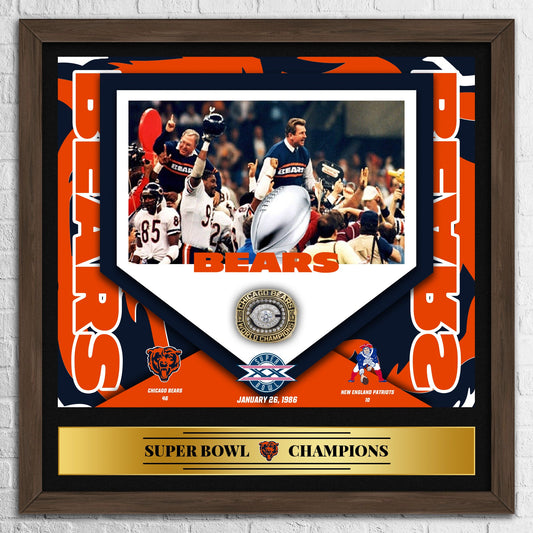 Chicago Bears NFL Super Bowl Championship Ring Pendant Frame