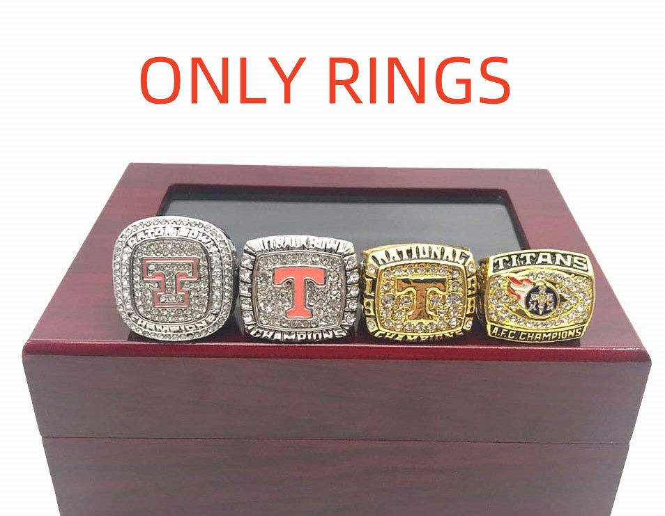 Tennessee Volunteers football Championship 4 Rings Set