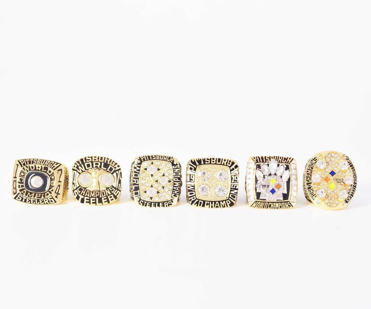 1974-2008 Pittsburgh Steelers Super Bowl Championship Rings Set