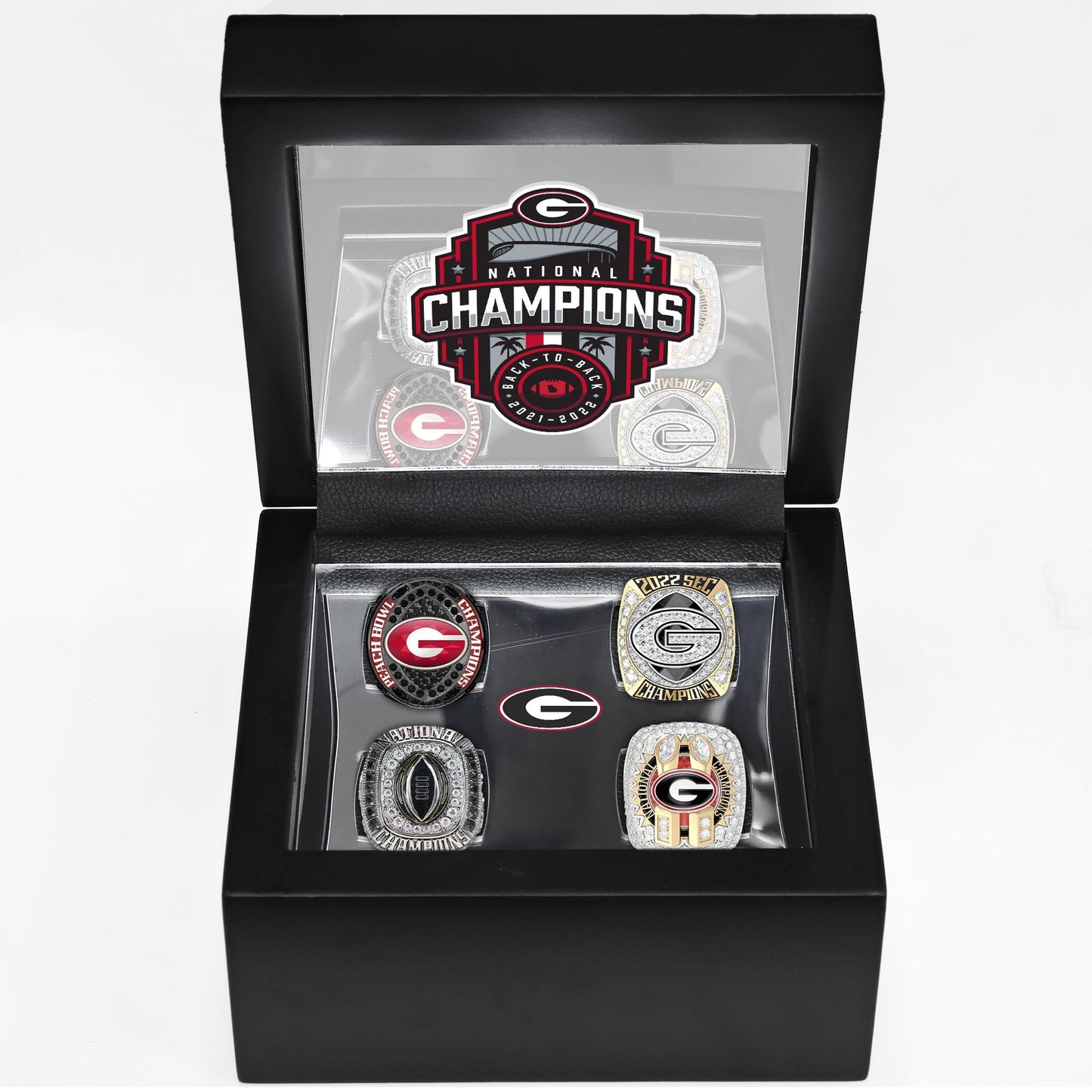 [Standard Series]Georgia Bulldogs 2022 Perfect Season 4 Championship Rings Set