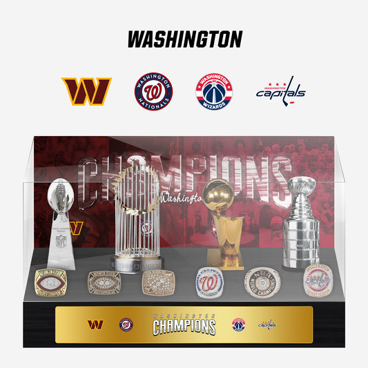 Washington, D.C. Championship Trophy and Rings Display Case