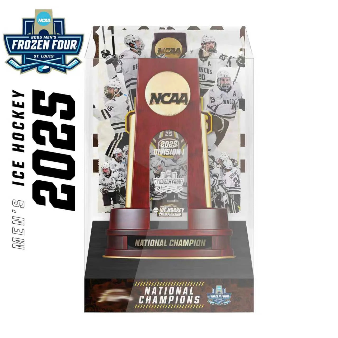 2025 NCAA Division I Men's Ice Hockey National Championship Trophy Display Case