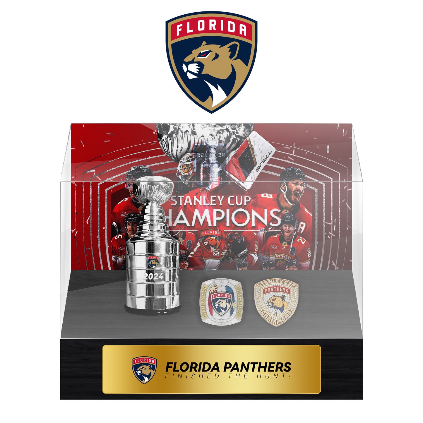 Florida Panthers NHL Trophy And Ring Display Case