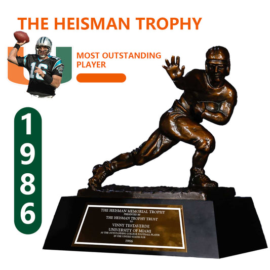 1986 Miami Hurricanes Vincent Frank Testaverde Sr. NCAA Heisman Trophy