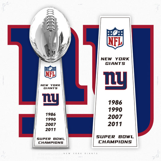 [NFL]New York Giants,2011/2007/1990/1986 Vince Lombardi ,  Super Bowl Championship Trophy Resin Version