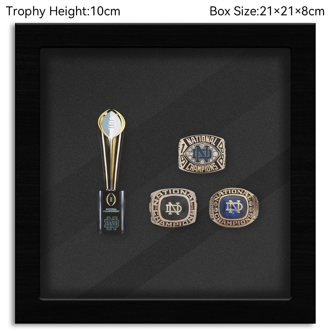 Notre Dame Fighting Irish College CFP National Championship NCAA Trophy&Ring Box