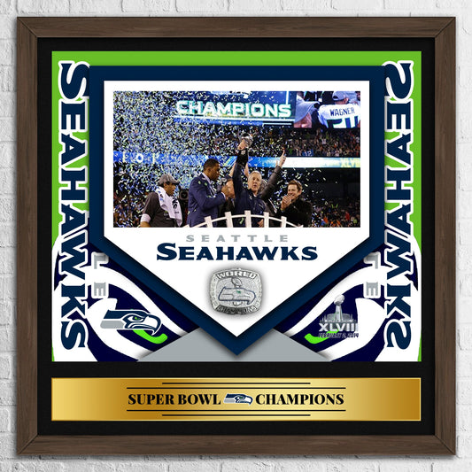 Seattle Seahawks NFL Super Bowl Championship Ring Pendant Frame