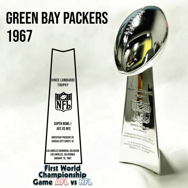 [NFL]1967  Vince Lombardi Trophy, Super Bowl 1, I Green Bay Packers