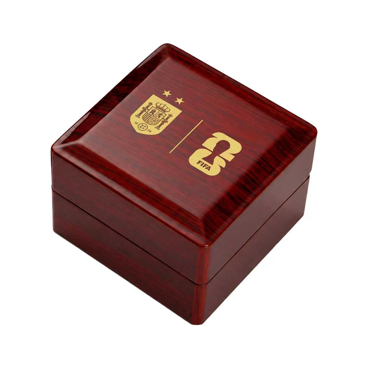 Championship Ring Replica with Wooden Display Box