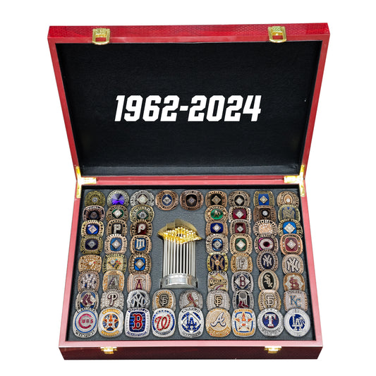 World Series Championship MLB 62 Rings And Trophy Gift Box (1962-2024 years)