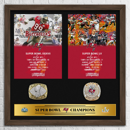 Tampa Bay  Buccaneers NFL Super Bowl Championship Ring Pendant Frame