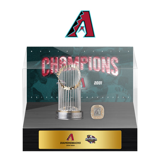 Arizona Diamondbacks MLB World Series Championship Trophy And Ring Display Case