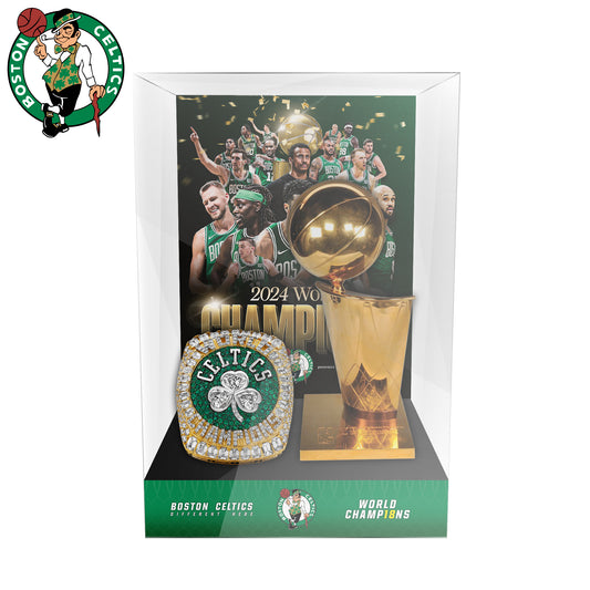 NBA Boston Celtics Trophy And Ring Display Case