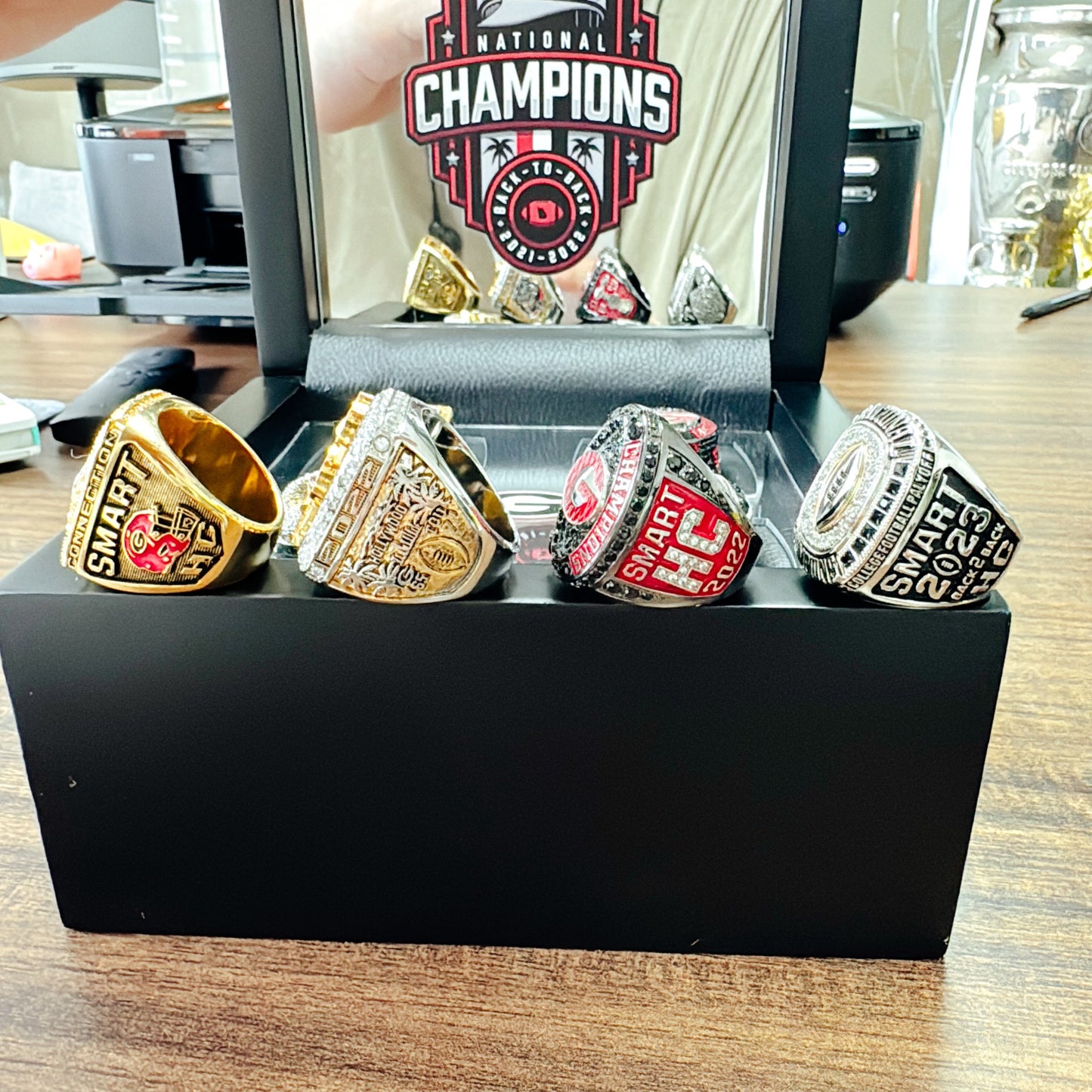 [Premium Series] Georgia Bulldogs 2022 Perfect Season 4 Championship Rings Set