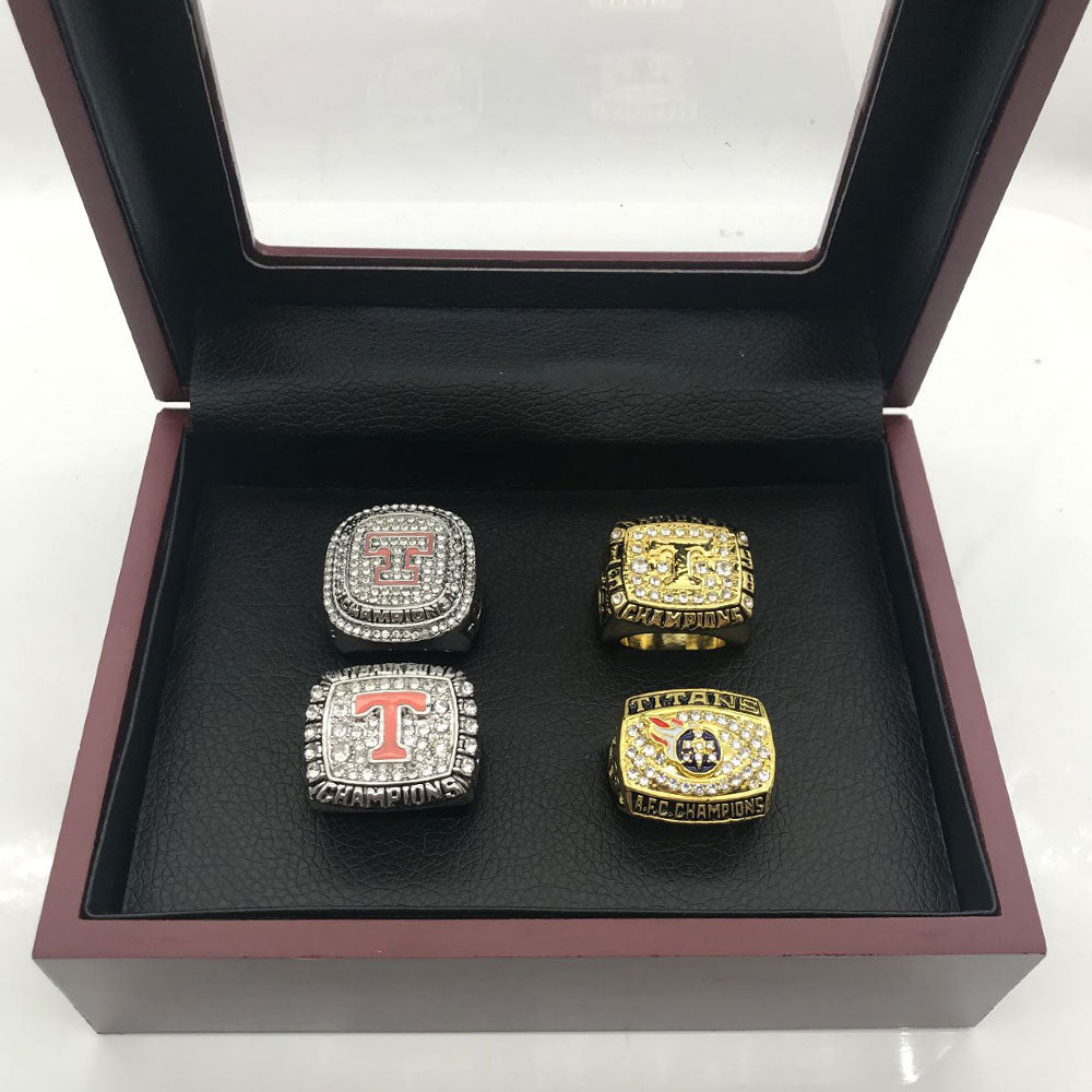 Tennessee Volunteers football Championship 4 Rings Set