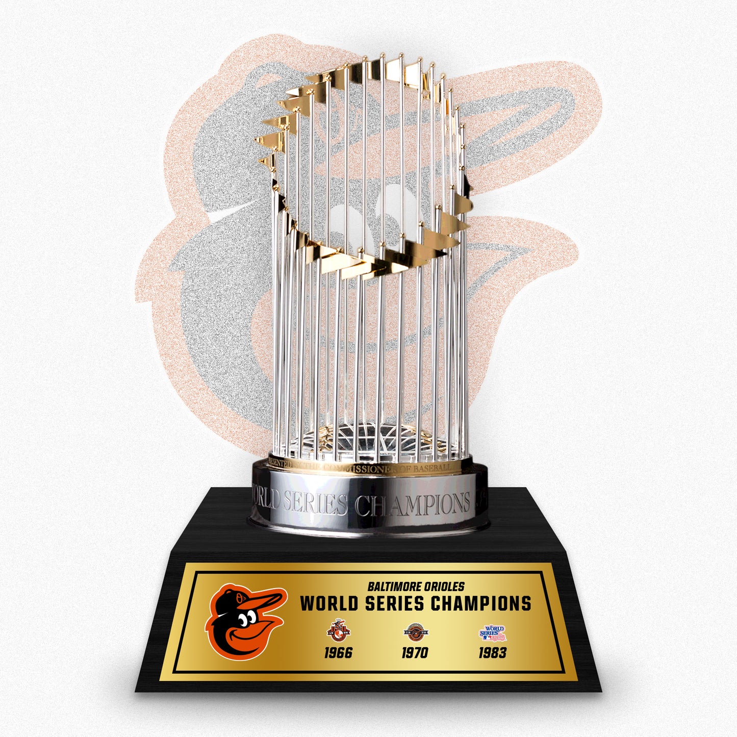 [MLB] Baltimore Orioles World Series Commissioner's Trophy 11.8"(30cm) With Wooden Base