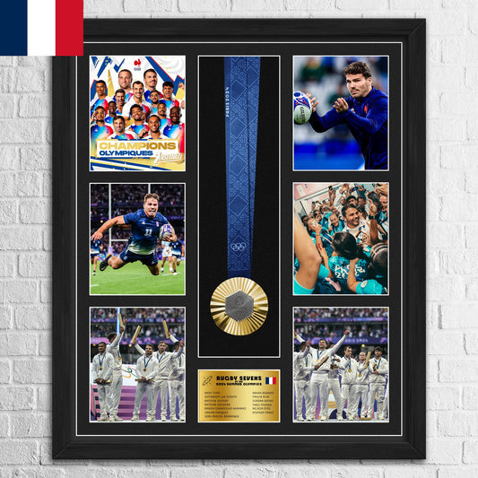 [France]2024 Olympic Gold Medal With Big Frame–Men's Rugby Sevens Tournament