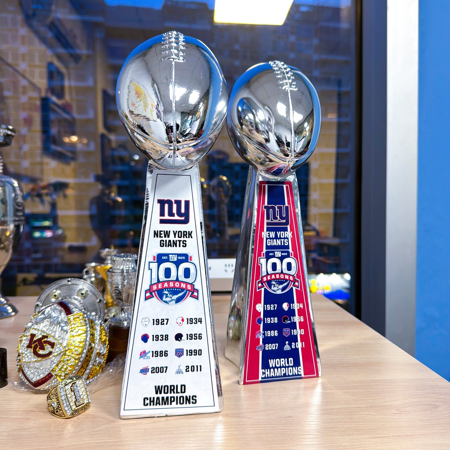 New York Giants 100th Anniversary Vince Lombardi Super Bowl Championship Trophy Resin Version