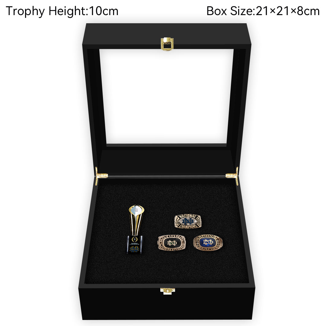 Notre Dame Fighting Irish College CFP National Championship NCAA Trophy&Ring Box