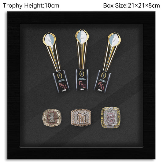 Florida State Seminoles CFP National Championship NCAA Trophy&Ring Box 3+3