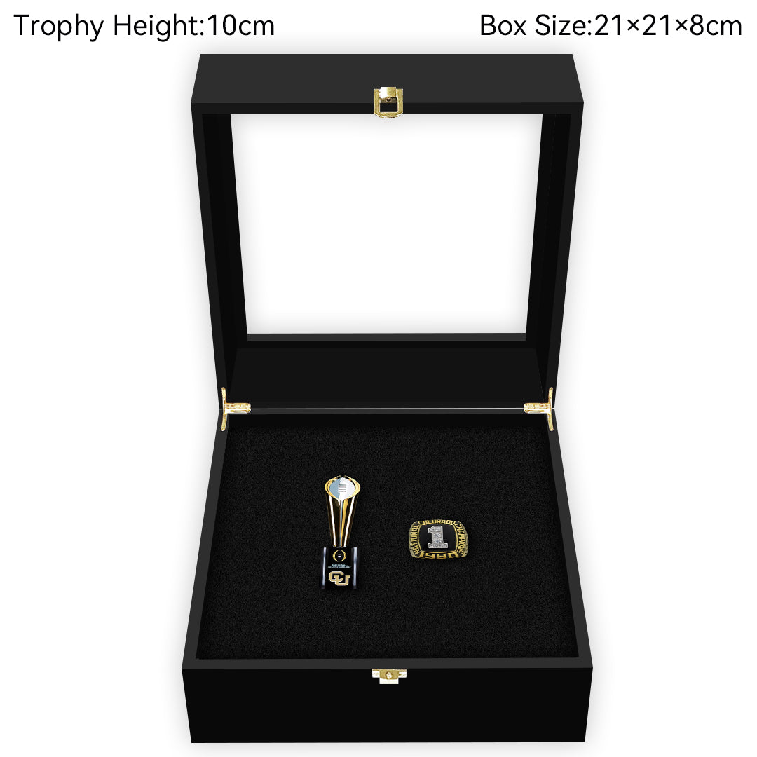 Colorado Buffaloes College CFP National Championship NCAA Trophy&Ring Box