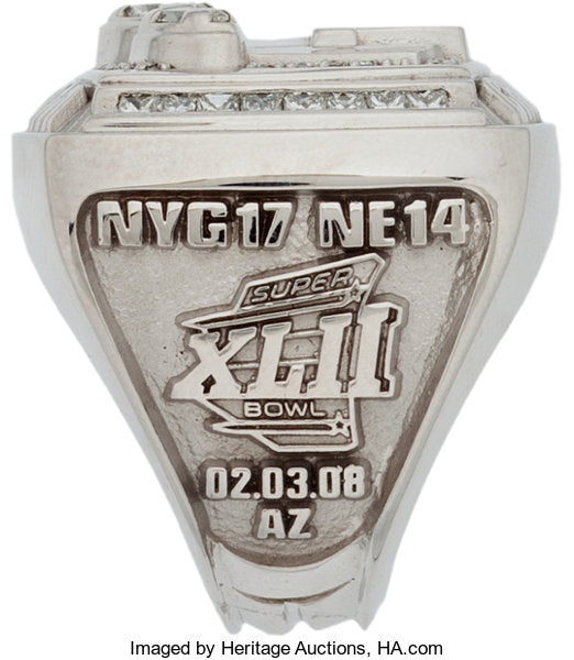 2007 New York Giants Super Bowl Championship Ring