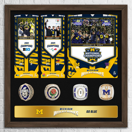 2023 Michigan Wolverines Championship Ring Pendant Photo Frame