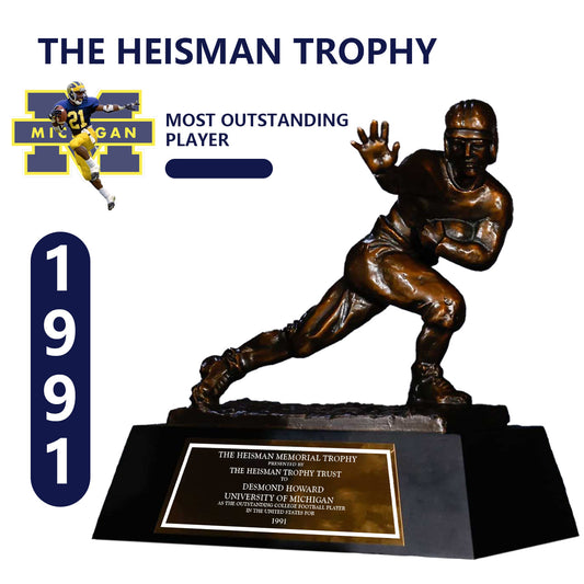1991 Michigan Wolverines Desmond Kevin Howard Torretta Heisman Trophy