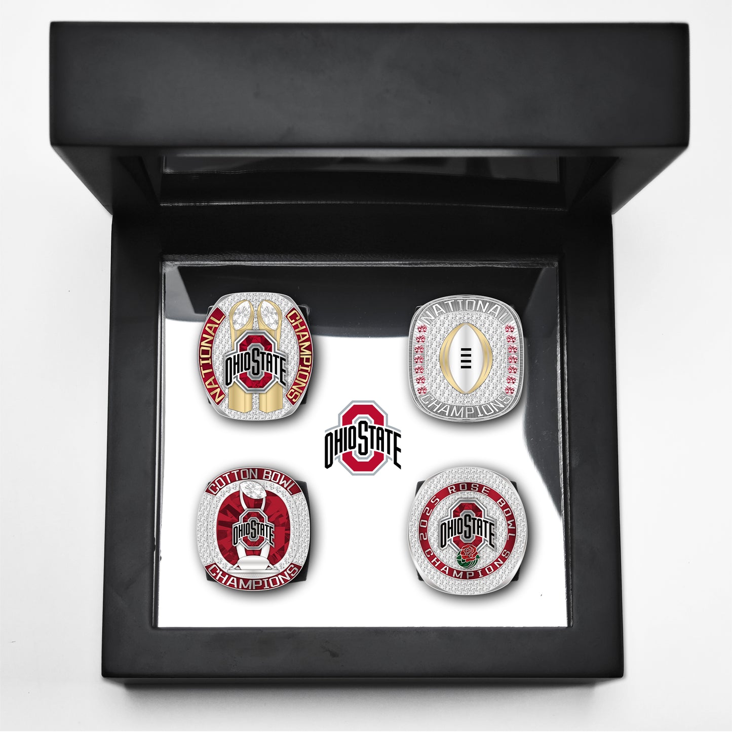 [Standard Series]Ohio State Buckeyes 4 Championship Rings Set